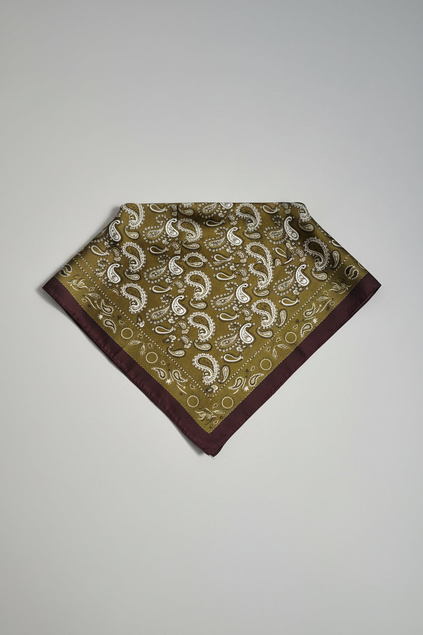 Foulard Bohème - Kaki & Marron