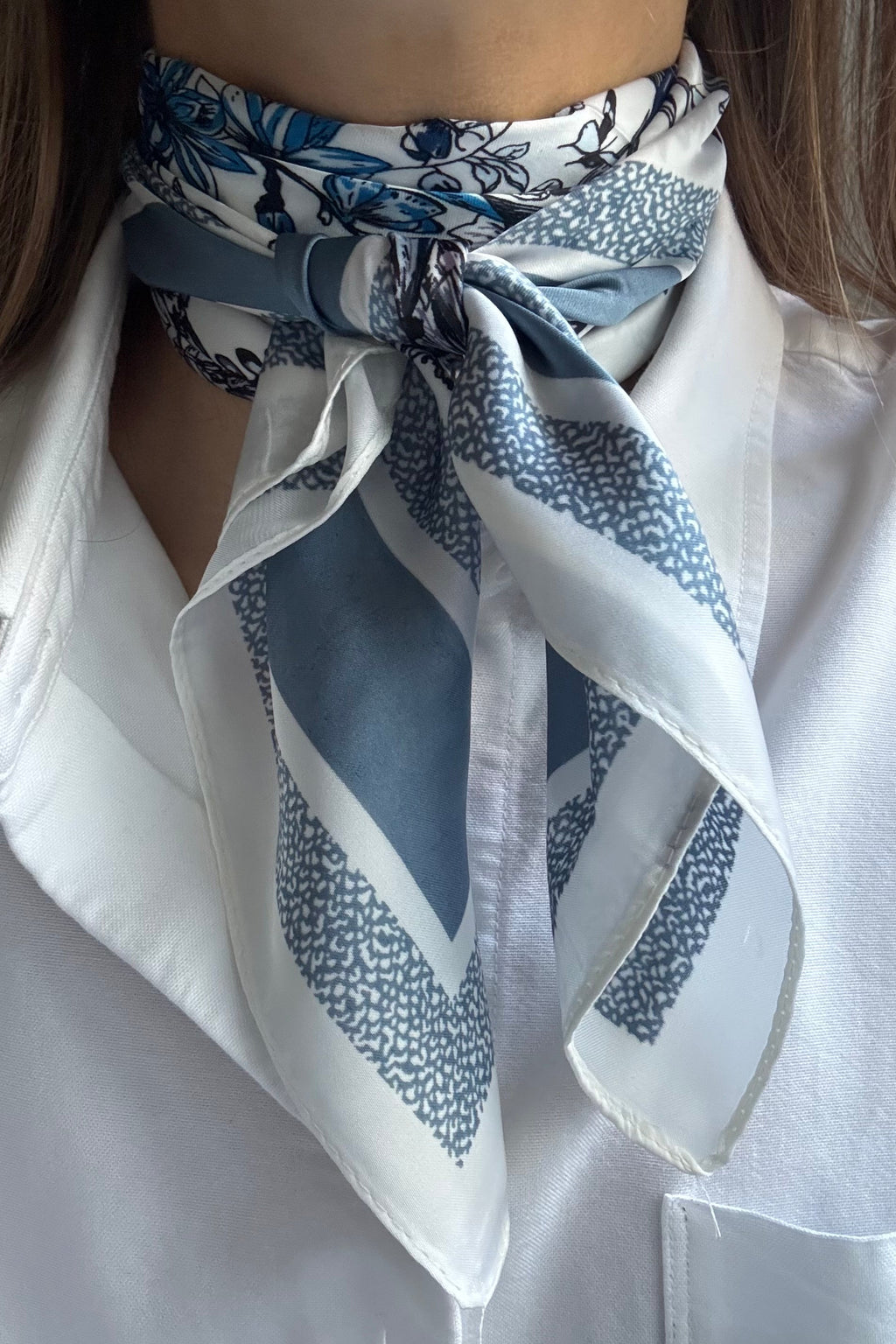 Foulard Papillon - Bleu