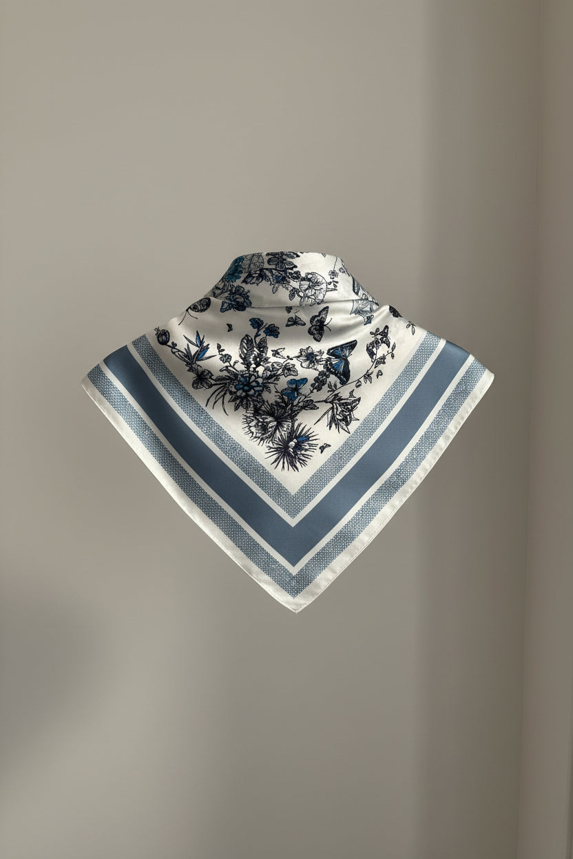 Foulard Papillon - Bleu