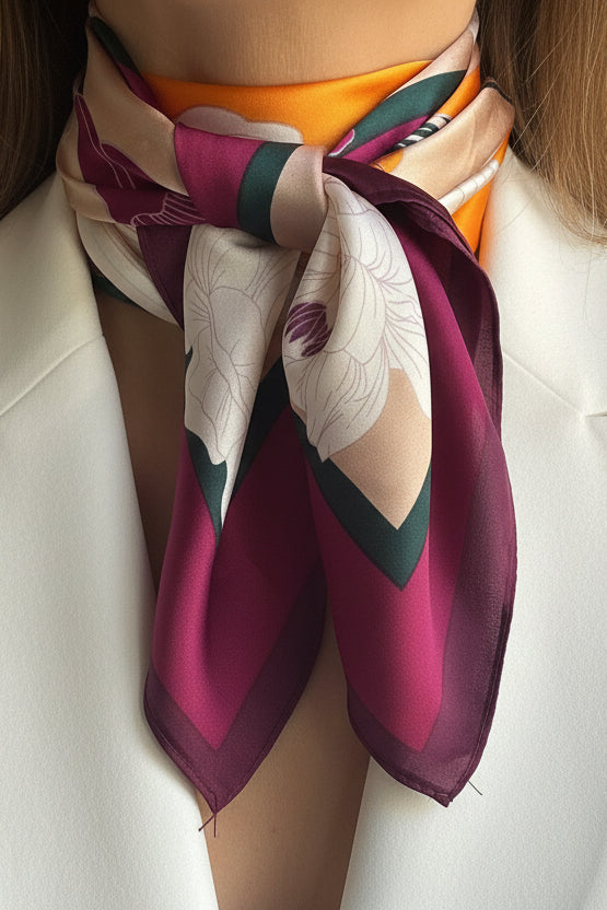 Foulard Bohème - Pourpre & Orange