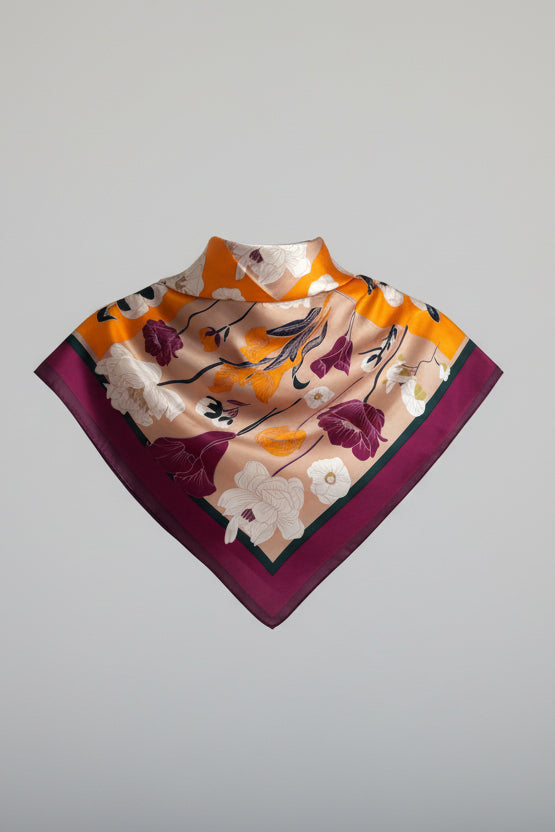 Foulard Bohème - Pourpre & Orange