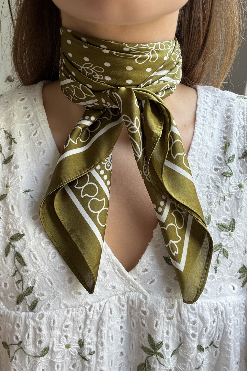 Foulard olive