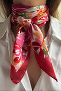 Foulard Bohème - Rouge floral