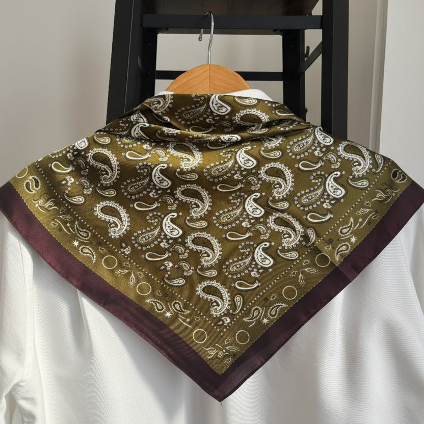 Foulard Bohème - Kaki & Marron