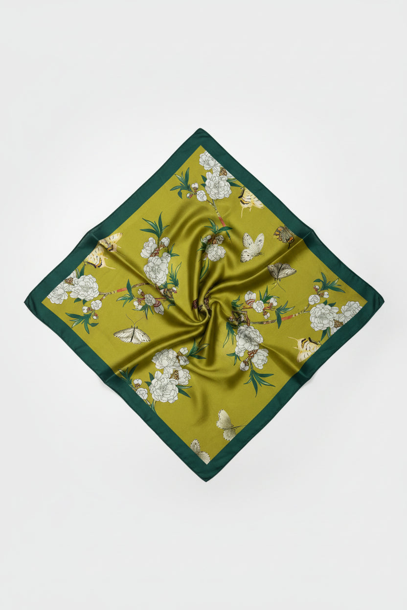 Foulard Bohème - Vert floral