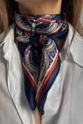 Foulard Bohème - Marine & Orange