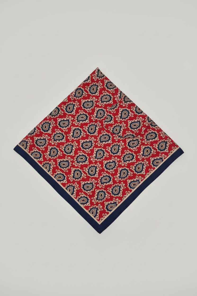 Foulard Bohème - Marine & Rouge