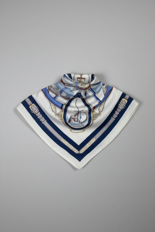 Foulard Bohème - Bleu & Blanc
